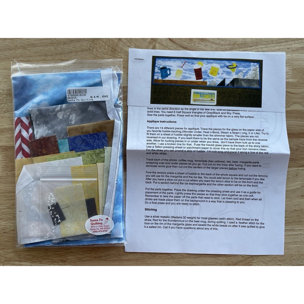 Santa Fe Quilting Pattern & Fabric Bundle Kit ~ Flavored H20